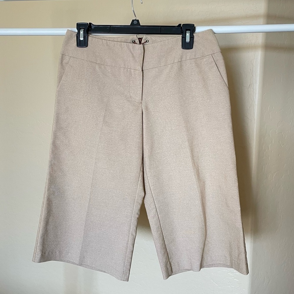 Y2k Charlotte Russe Tan Tie Up Capris